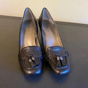 Bandolino Jaelyn Leather Uppers - Women’s 2.5 inch Pump - Size 8W, Black